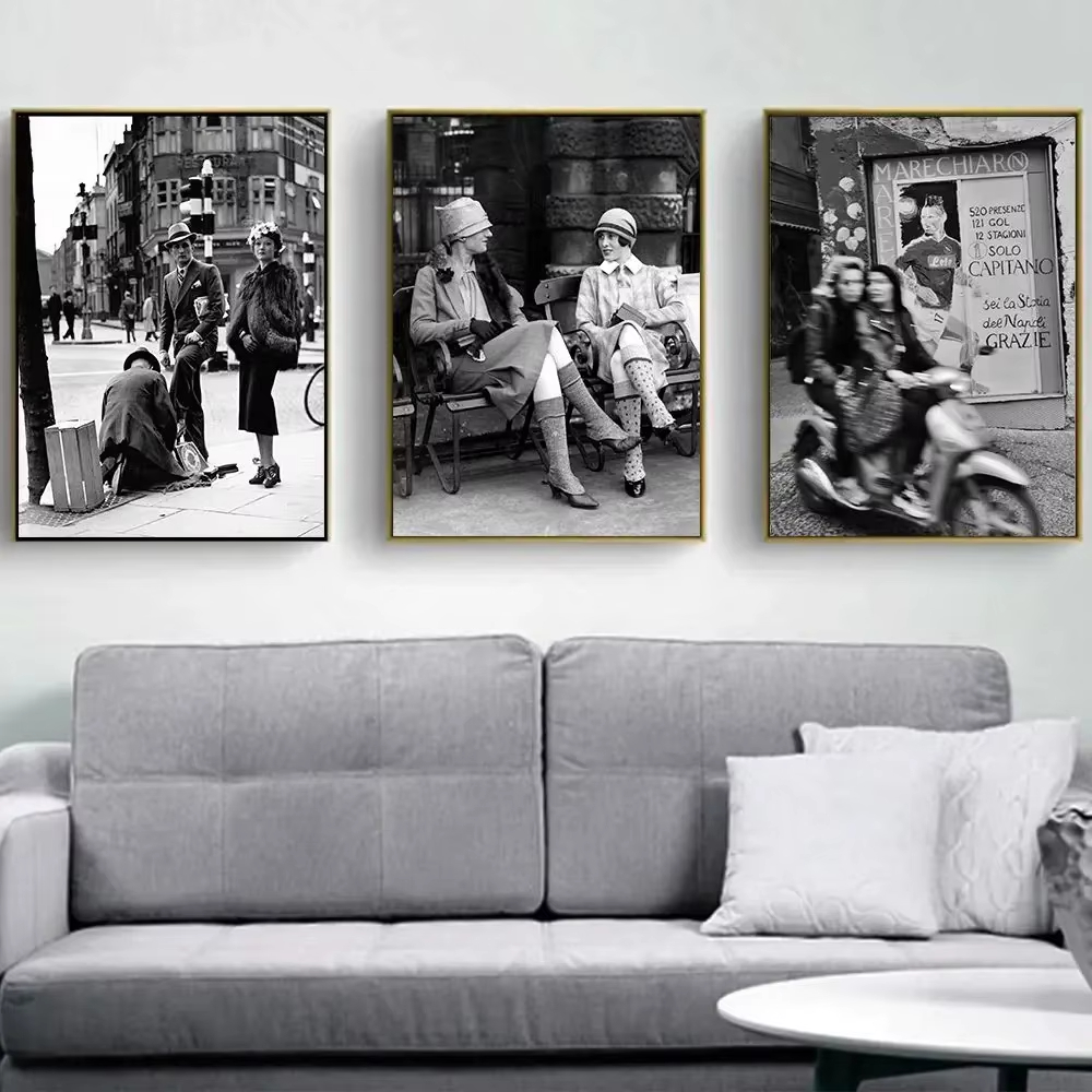 Italy Fashion Street - Fashion Black And White Vintage Photography