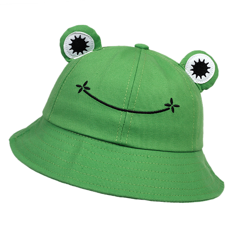 Bucket Hat Embroidered - Cute Frog Bucket Hats Women Bucket