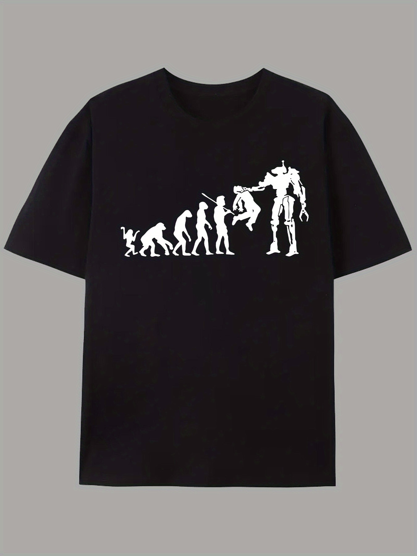 Street Fashion Evolution - Robot Evolution Graphic Printing Summer Men's