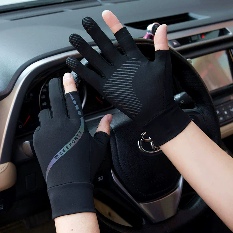 Street Fashion Gloves - Men's Summer Ice Silk Cycling Gloves