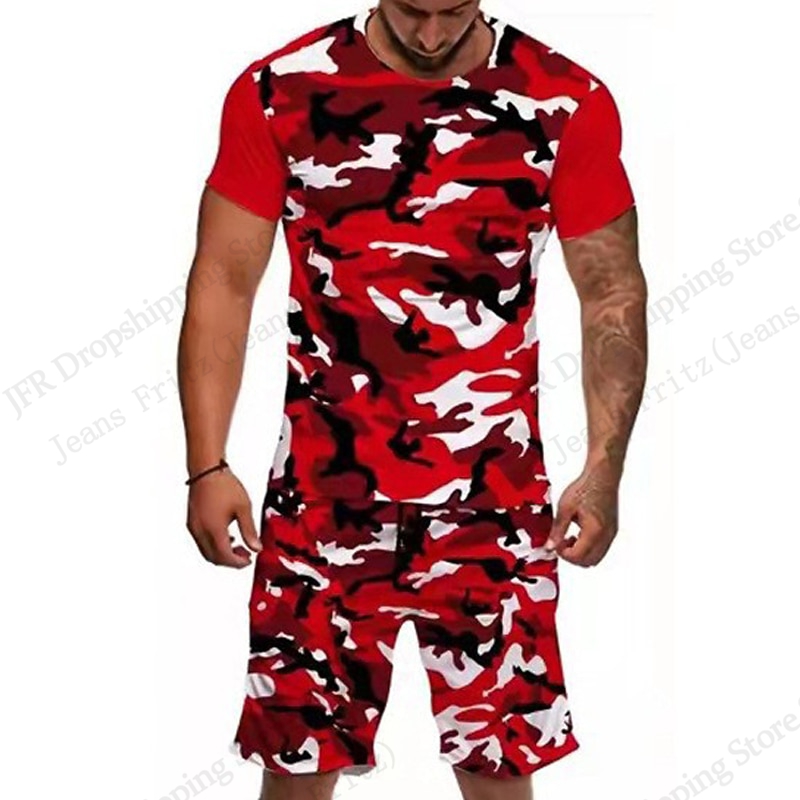 Camo Pattern Set - Men's Set T-shirt Camo Camouflage 3d