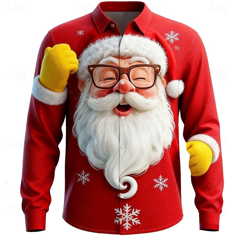 Street Fashion Fall 2025 - Christmas Men's 3D Graphic Long Sleeve,Street
