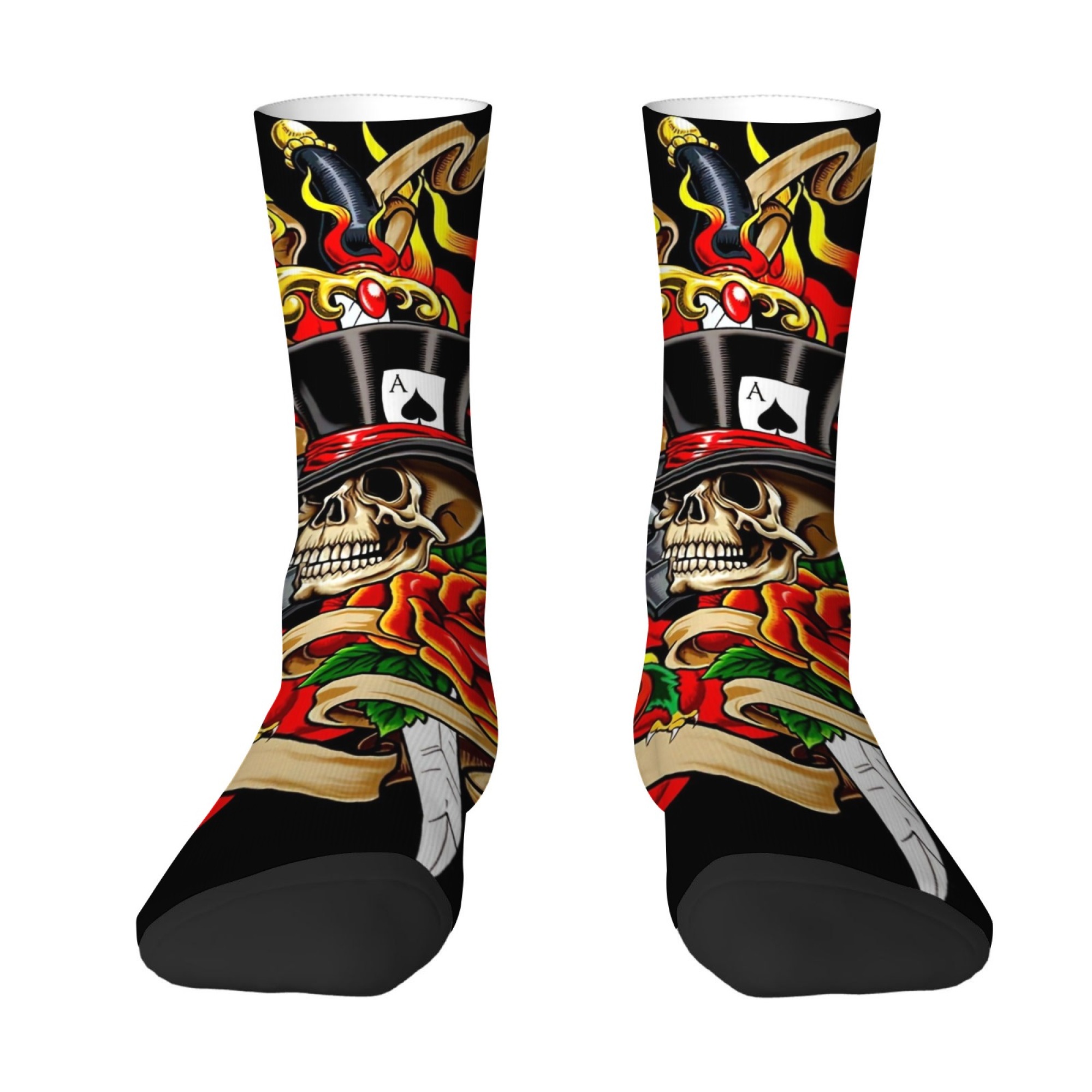 Quirky Street Fashion - Quirky Gothic Skull Poker Style Men's