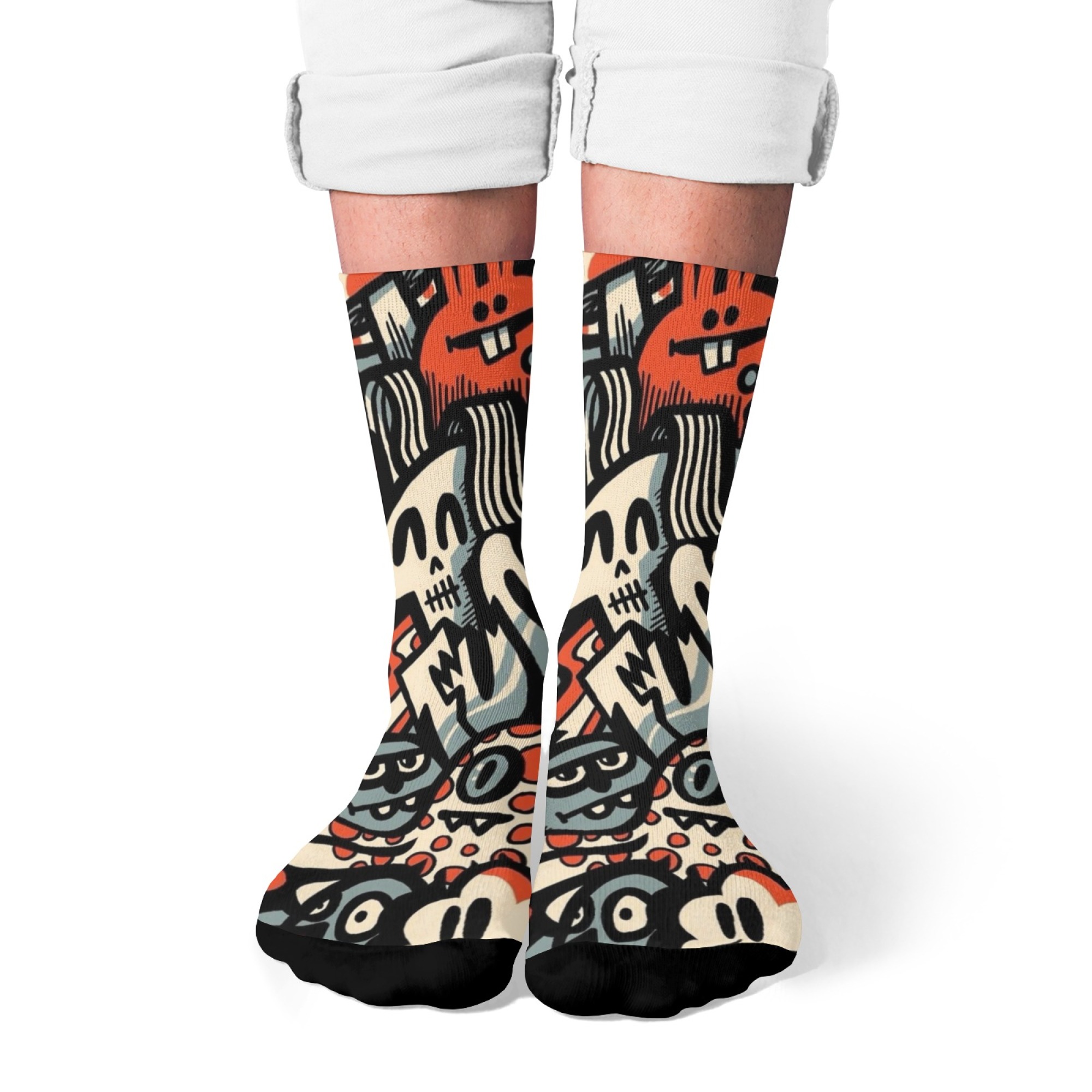 Quirky Street Fashion - Novel Fashionable Fun Quirky Monster Print