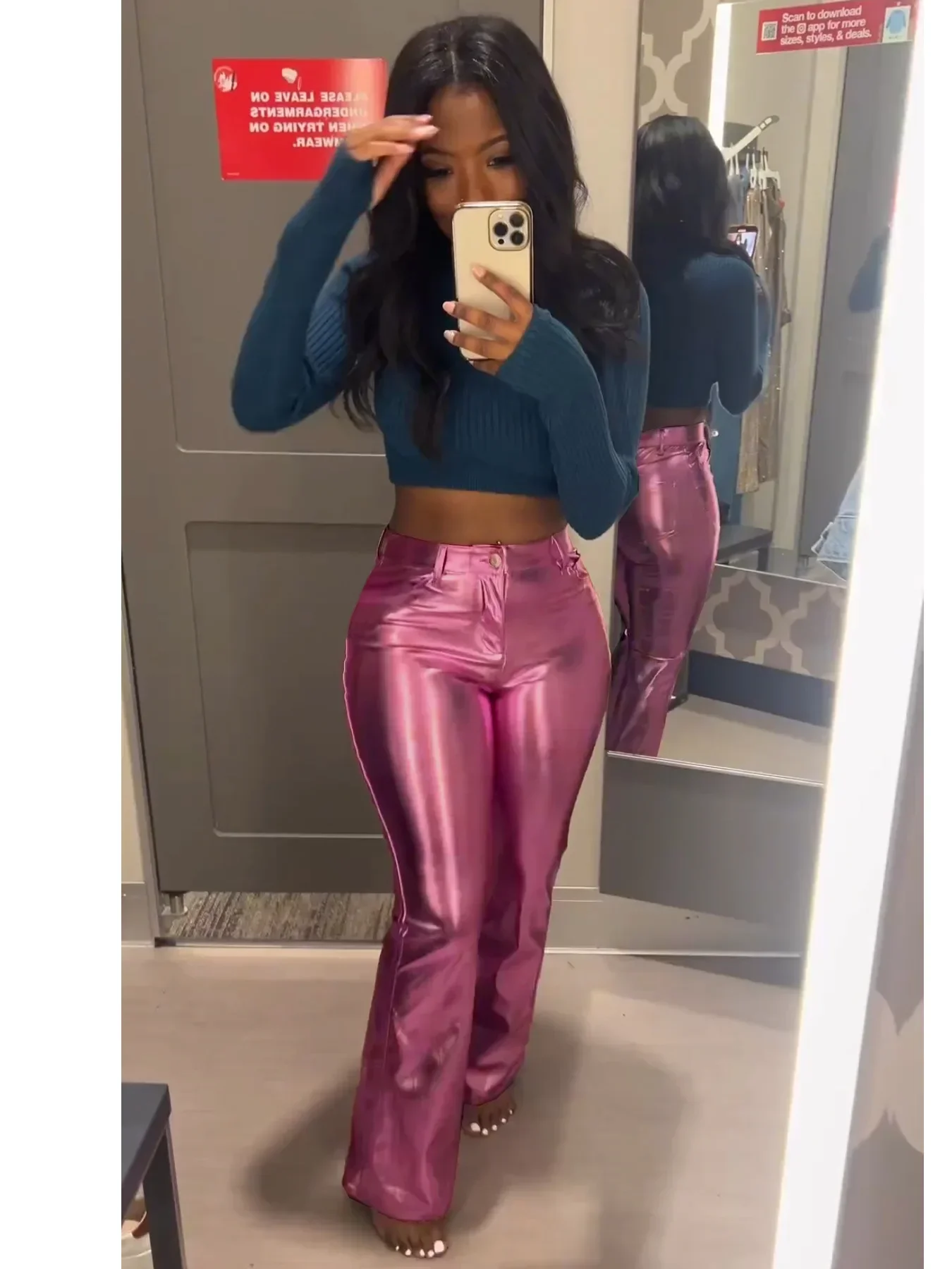 Street Fashion Fall 2025 - Women Streetwear Bright High Waist Straight