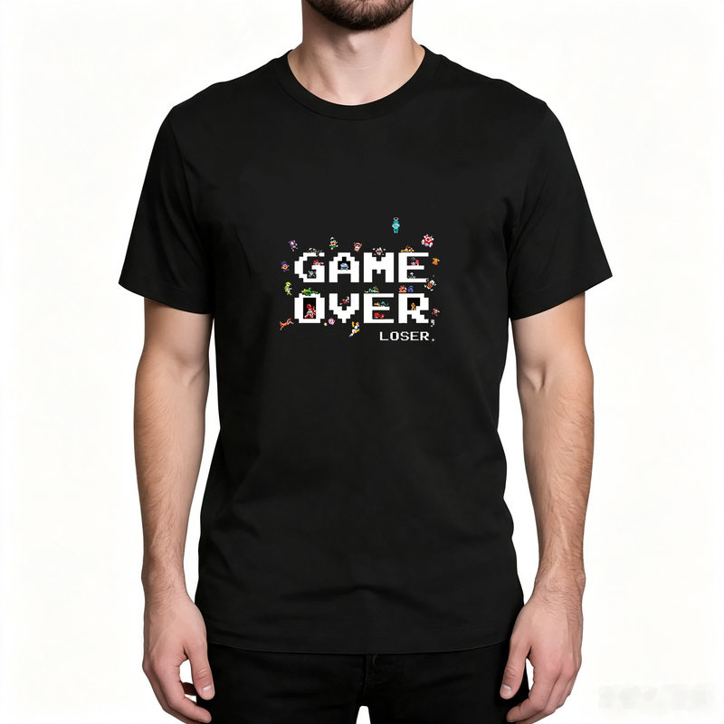 Game Over Pixel Retro Game Cha - Street Fashion Videos ulasan dan harga