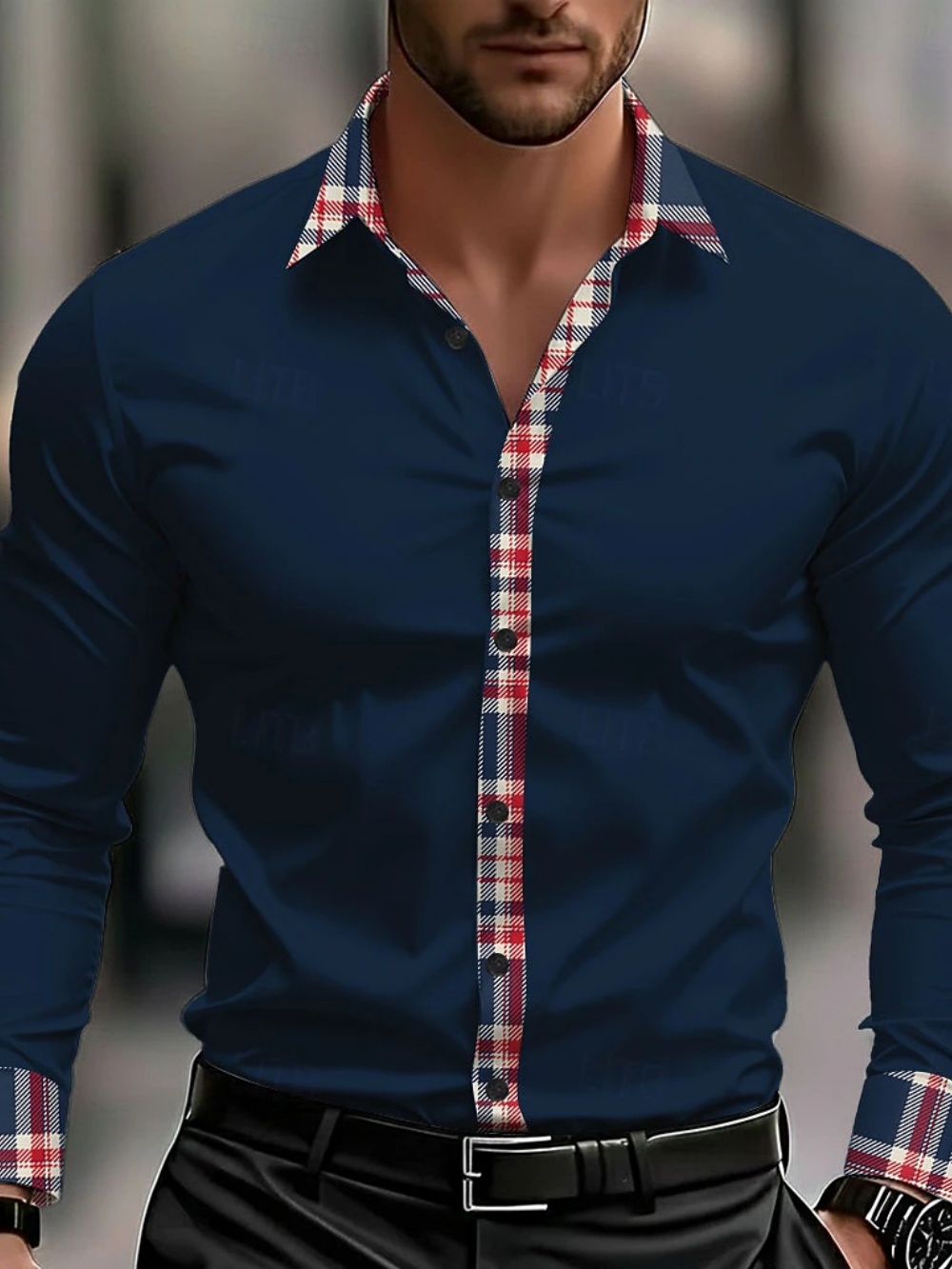 Men's Business Casual Long Sle - Street Fashion Events ulasan dan harga