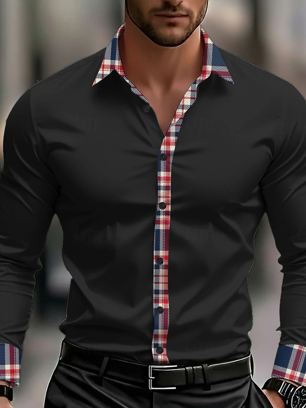 Men's Business Casual Long Sle - Street Fashion Events ulasan dan harga