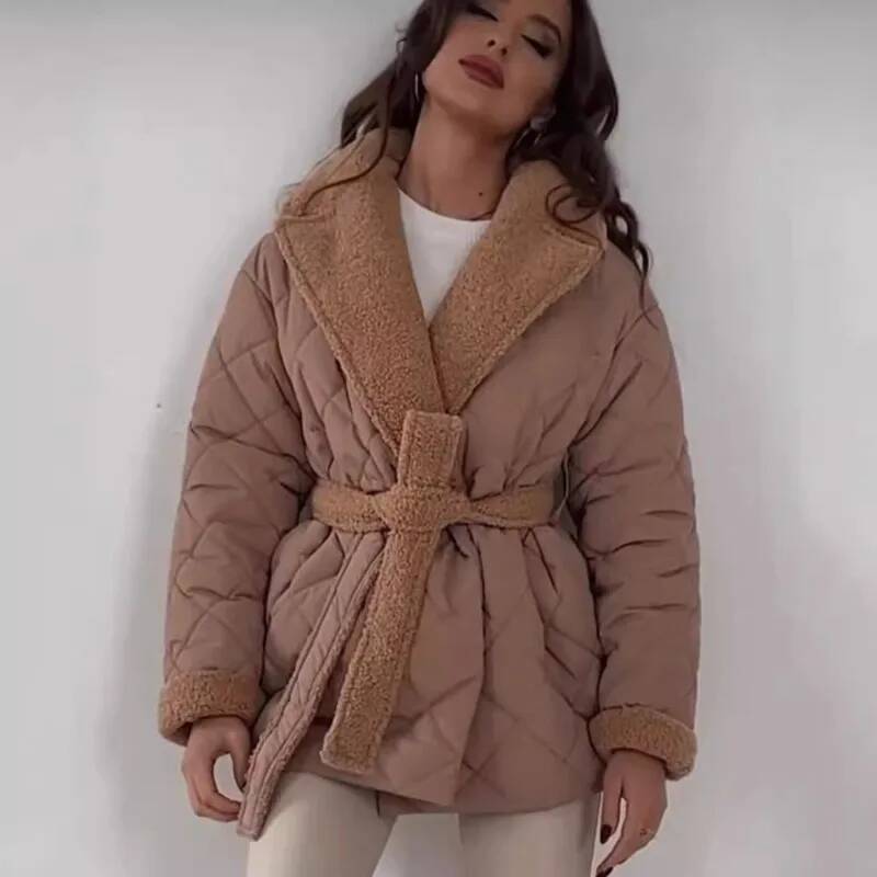 Elegant Quilted With Faux Fur  - Street Fashion Fall 2025 ulasan dan harga