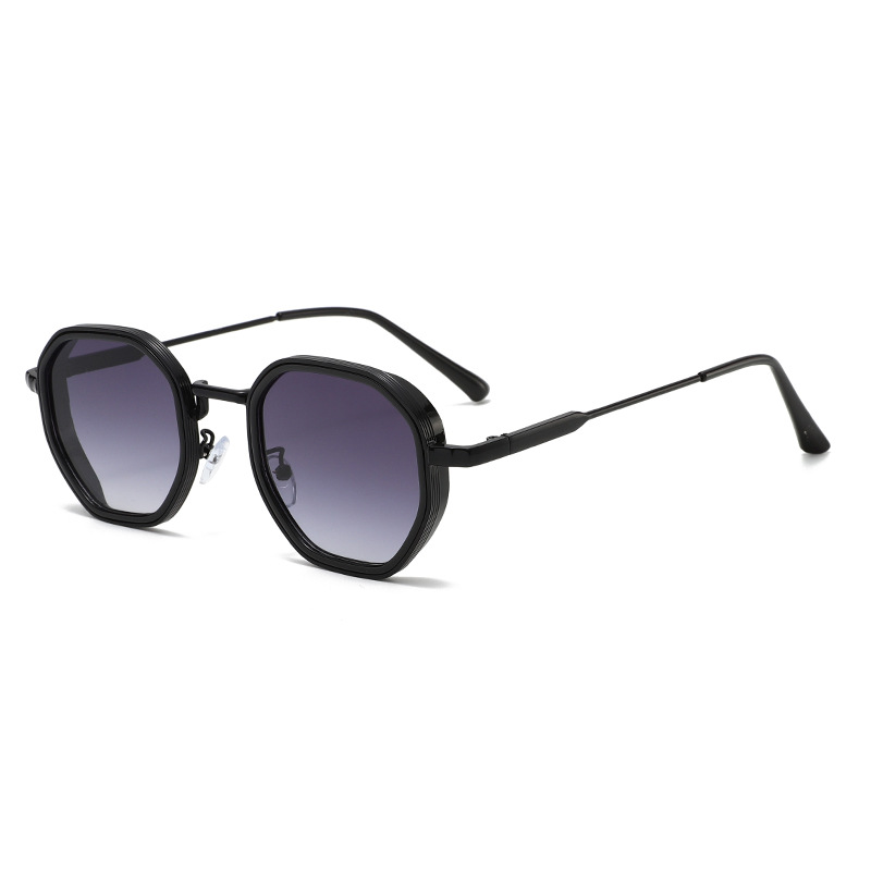 Metal Polygon Retro Sunglasses - Italy Fashion Street ulasan dan harga