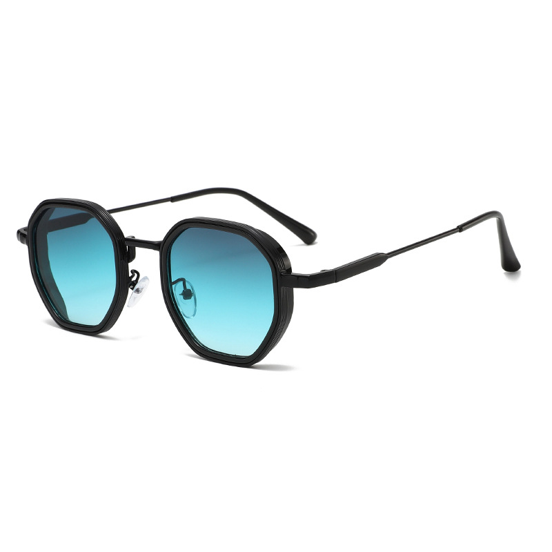 Metal Polygon Retro Sunglasses - Italy Fashion Street ulasan dan harga