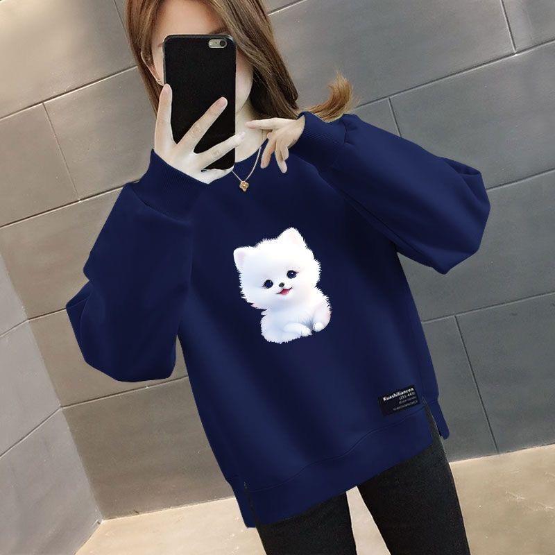 Thickened Fleece Oversize Loos - Oversized Crewneck Fleece ulasan dan harga