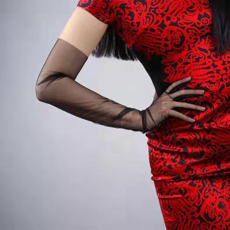 55CM 70CM Sexy Thin Hollow Tra - Street Fashion Gloves ulasan dan harga