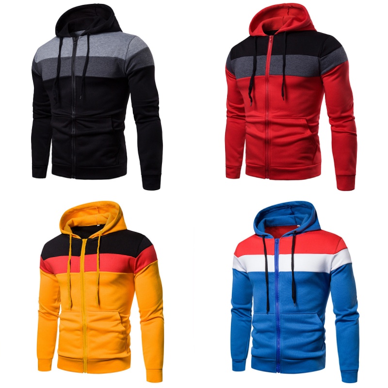 2025 Men's Patchwork Hoodie Ou - Street Fashion Fall 2025 ulasan dan harga