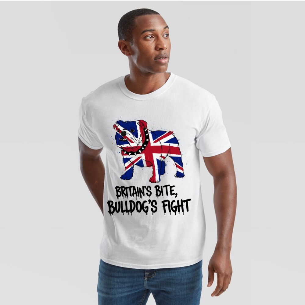 Union Jack Bulldog T-Shirt Bri - Street Fashion Uk ulasan dan harga