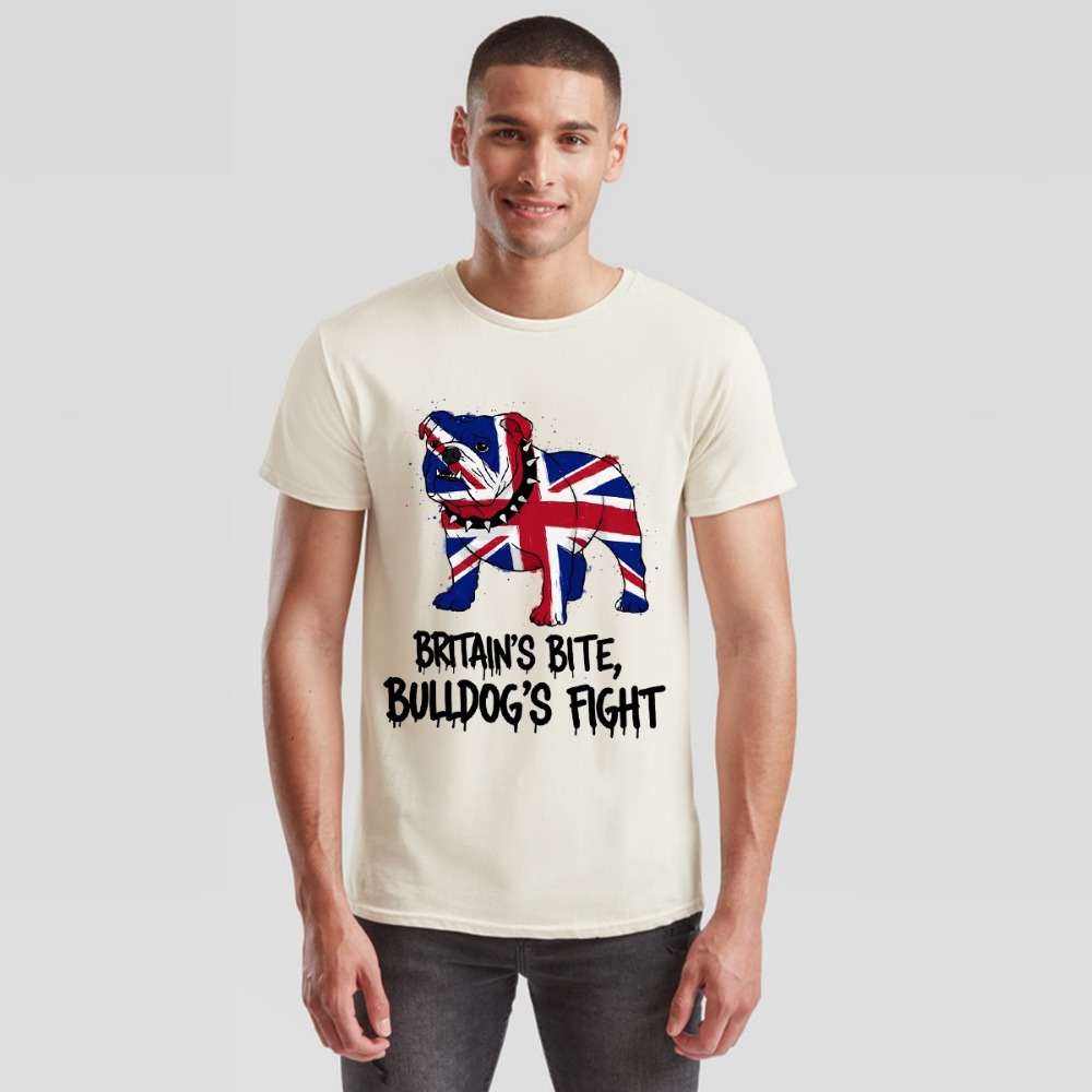 Union Jack Bulldog T-Shirt Bri - Street Fashion Uk ulasan dan harga