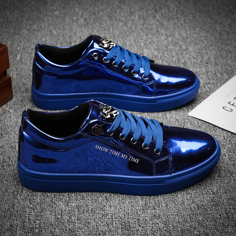 Luxury Men Casual Sneakers Blu - Street Fashion Walking ulasan dan harga