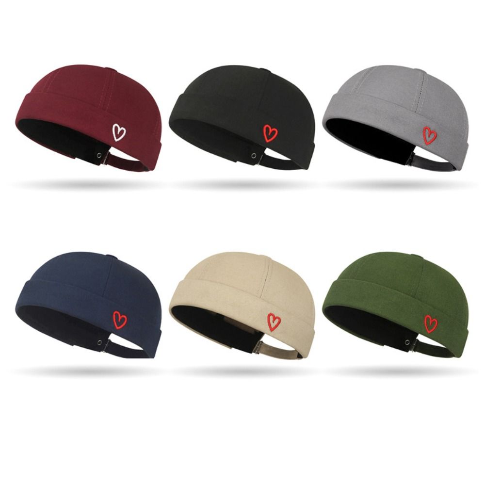 Fashion Embroidered Heart Brim - Bucket Hat Embroidered ulasan dan harga