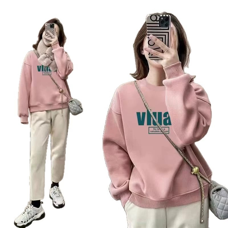 Oversized Crew Neck Sweatshirt - Oversized Crewneck Fleece ulasan dan harga
