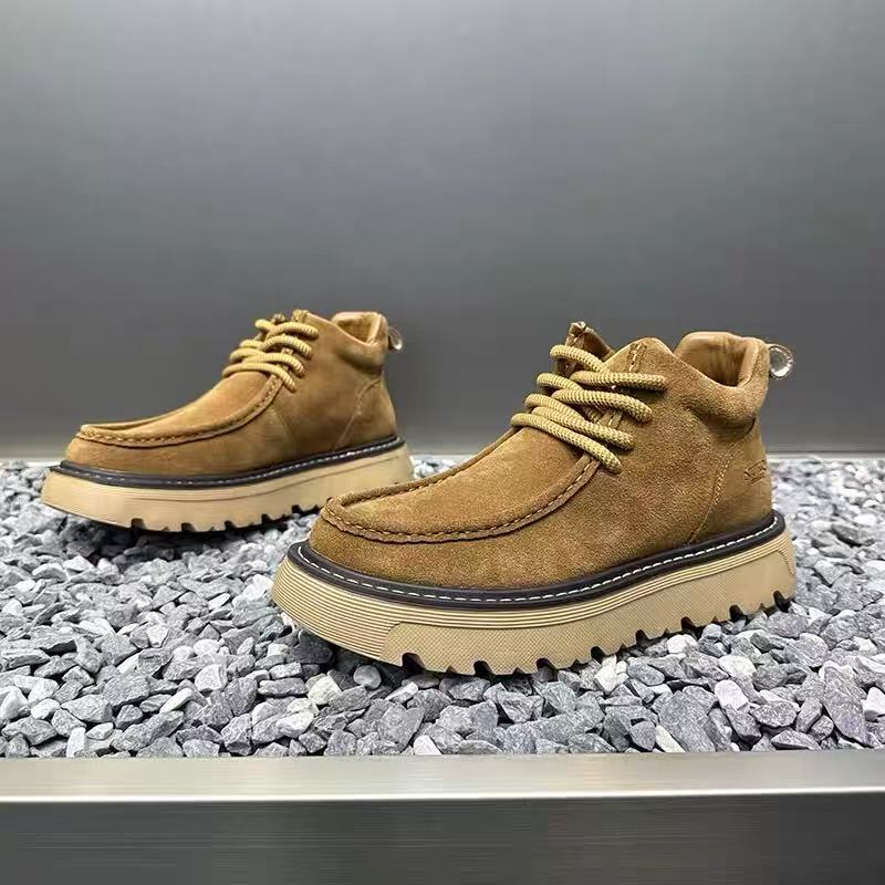 Autum Winter Men Platform Boot - Street Fashion Walking ulasan dan harga