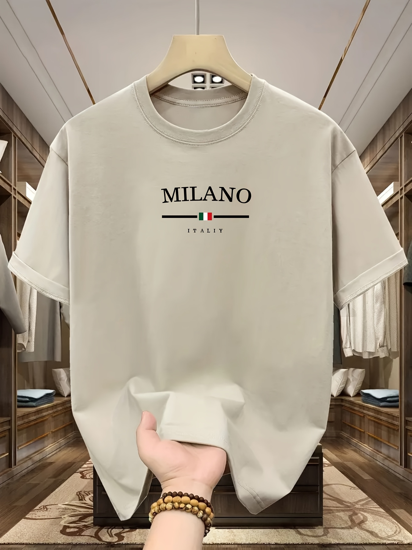 Men's 100% pure cotton fashion - Street Fashion Milan ulasan dan harga