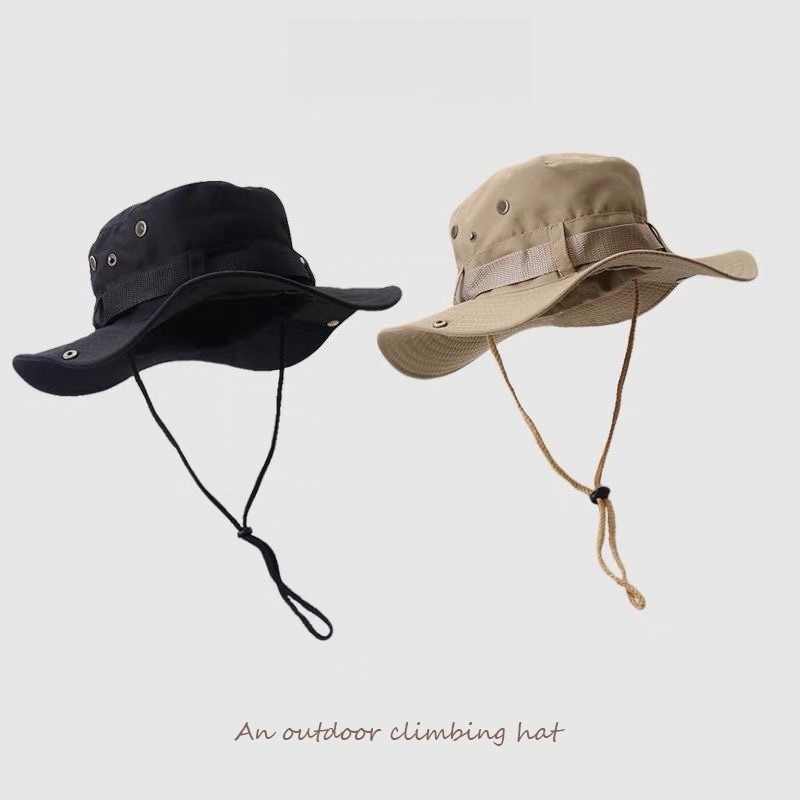 New Outdoor Embroidered Bucket - Bucket Hat Embroidered ulasan dan harga