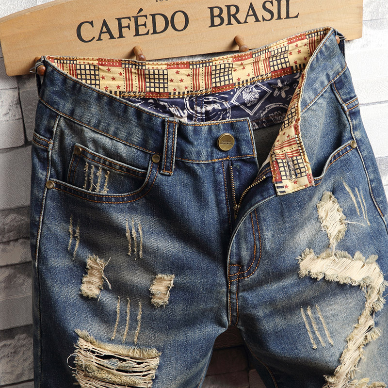 Ripped Hip-hop Denim Shorts Me - Street Fashion Types ulasan dan harga