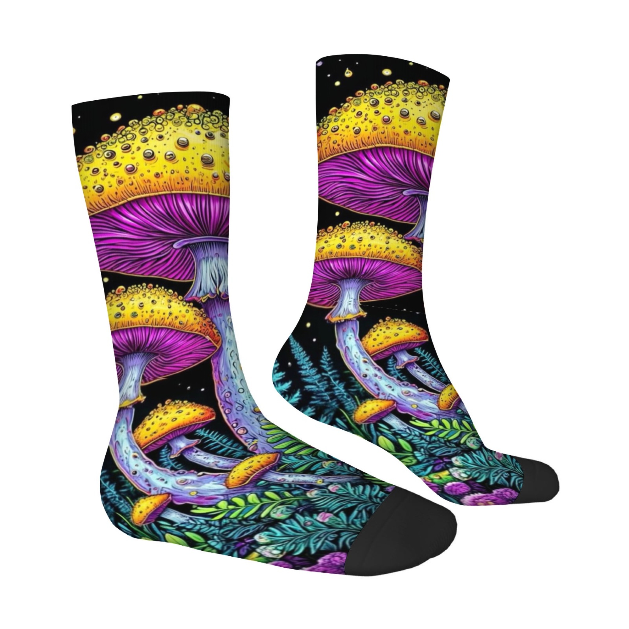 Fun Cartoon Yellow Mushroom Pr - Quirky Street Fashion ulasan dan harga