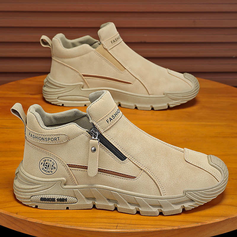 Men's Casual Zipper Closed Sho - Street Fashion Walking ulasan dan harga