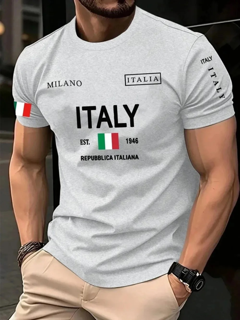 3D Print European  American Fa - Street Fashion Milan ulasan dan harga
