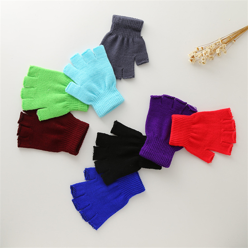 1Pair Unisex Black Half Finger - Street Fashion Gloves ulasan dan harga