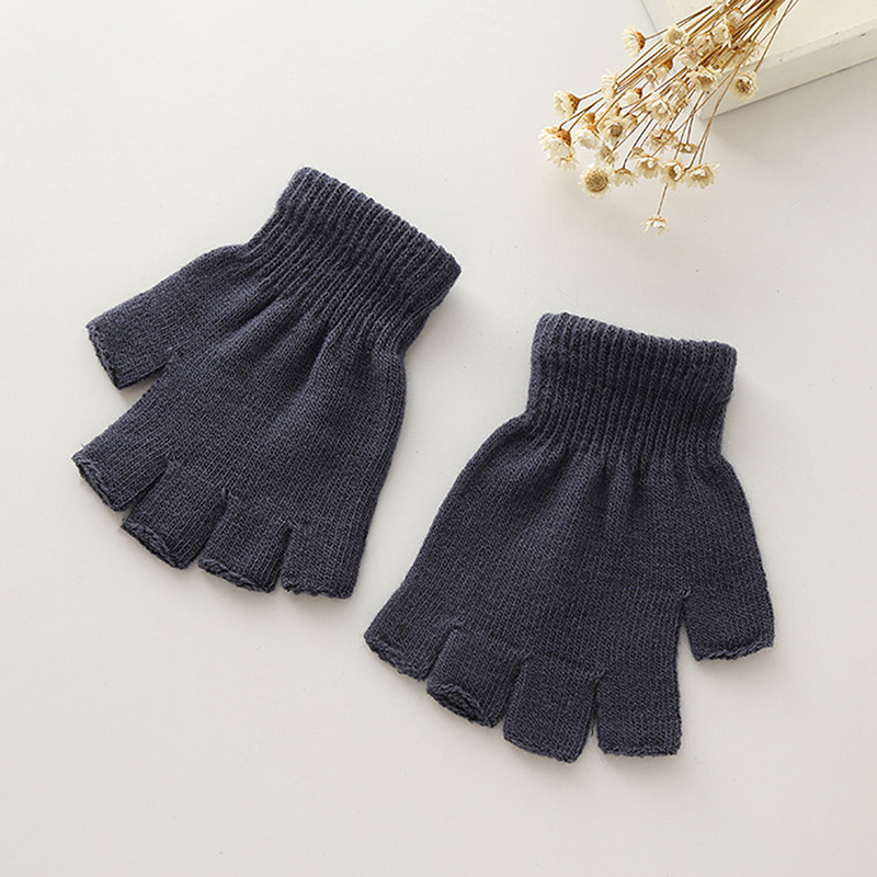 1Pair Unisex Black Half Finger - Street Fashion Gloves ulasan dan harga