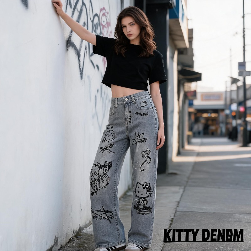 Cute Keiokitty Rhinestone Graf - Street Fashion Graffiti ulasan dan harga