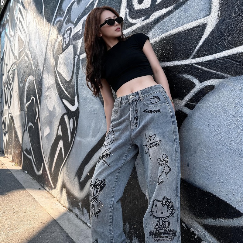 Cute Keiokitty Rhinestone Graf - Street Fashion Graffiti ulasan dan harga
