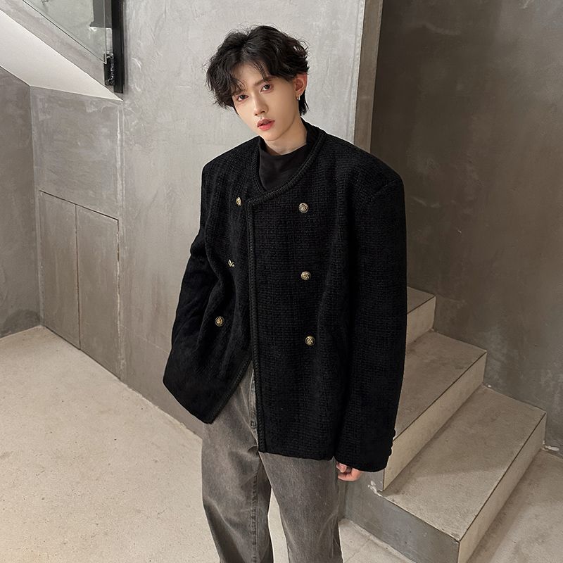 Wool Blend Jacket Man Extra La - Street Fashion Events ulasan dan harga