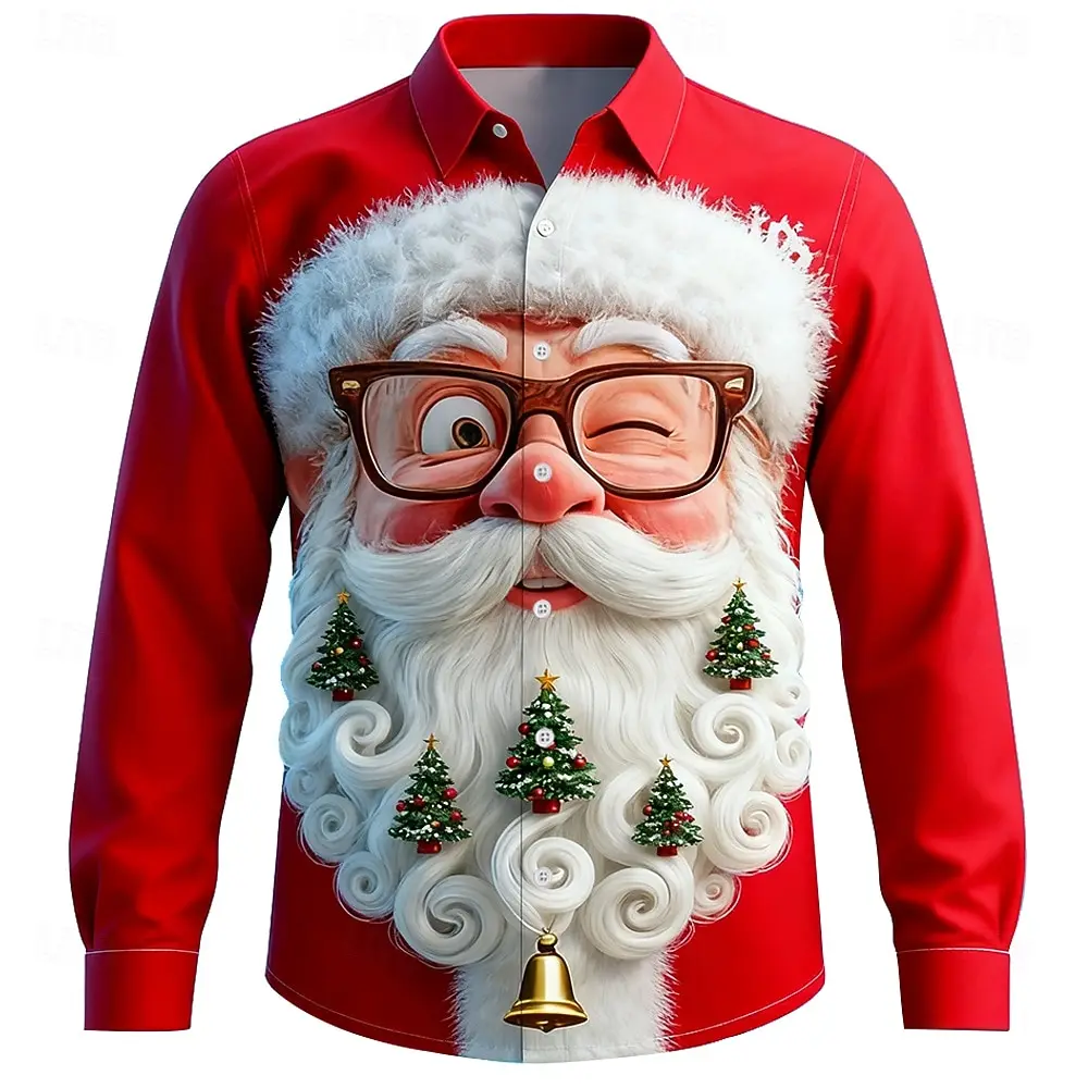 Christmas Men's 3D Graphic Lon - Street Fashion Fall 2025 ulasan dan harga