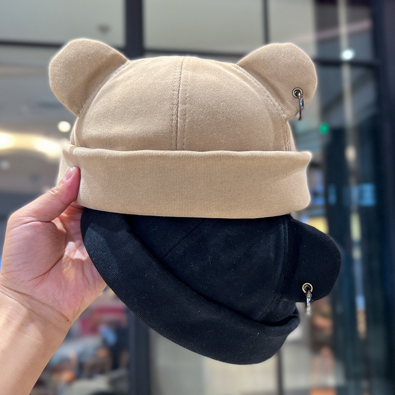 Unisex Cat Ear Cute Dome Caps  - Bucket Hat Embroidered ulasan dan harga