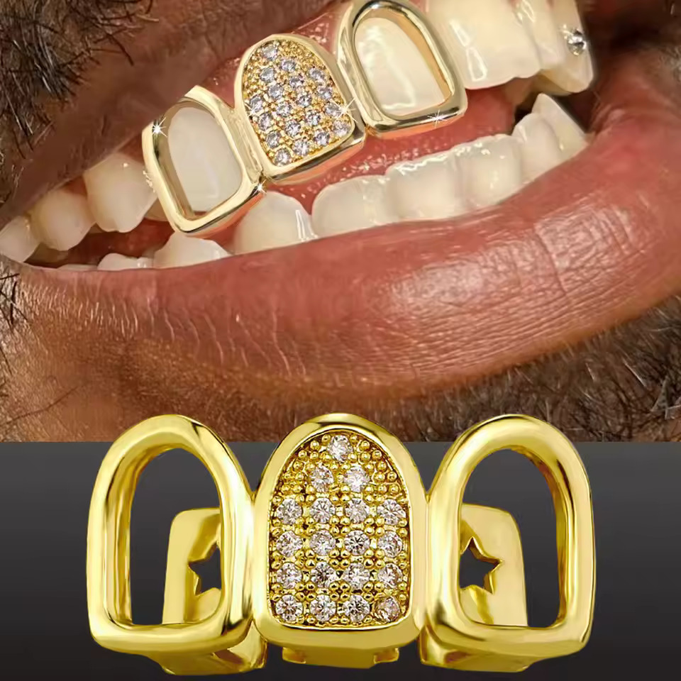 TOPGRILLZ Hip Hop CZ Teeth Gri - Street Fashion Loverboy Hat ulasan dan harga