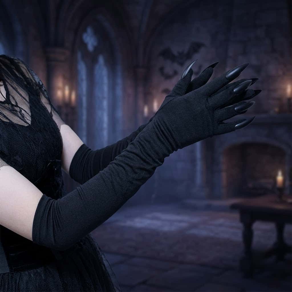 2026 Moon Girl Y2K Gothic Long - Street Fashion Gloves ulasan dan harga