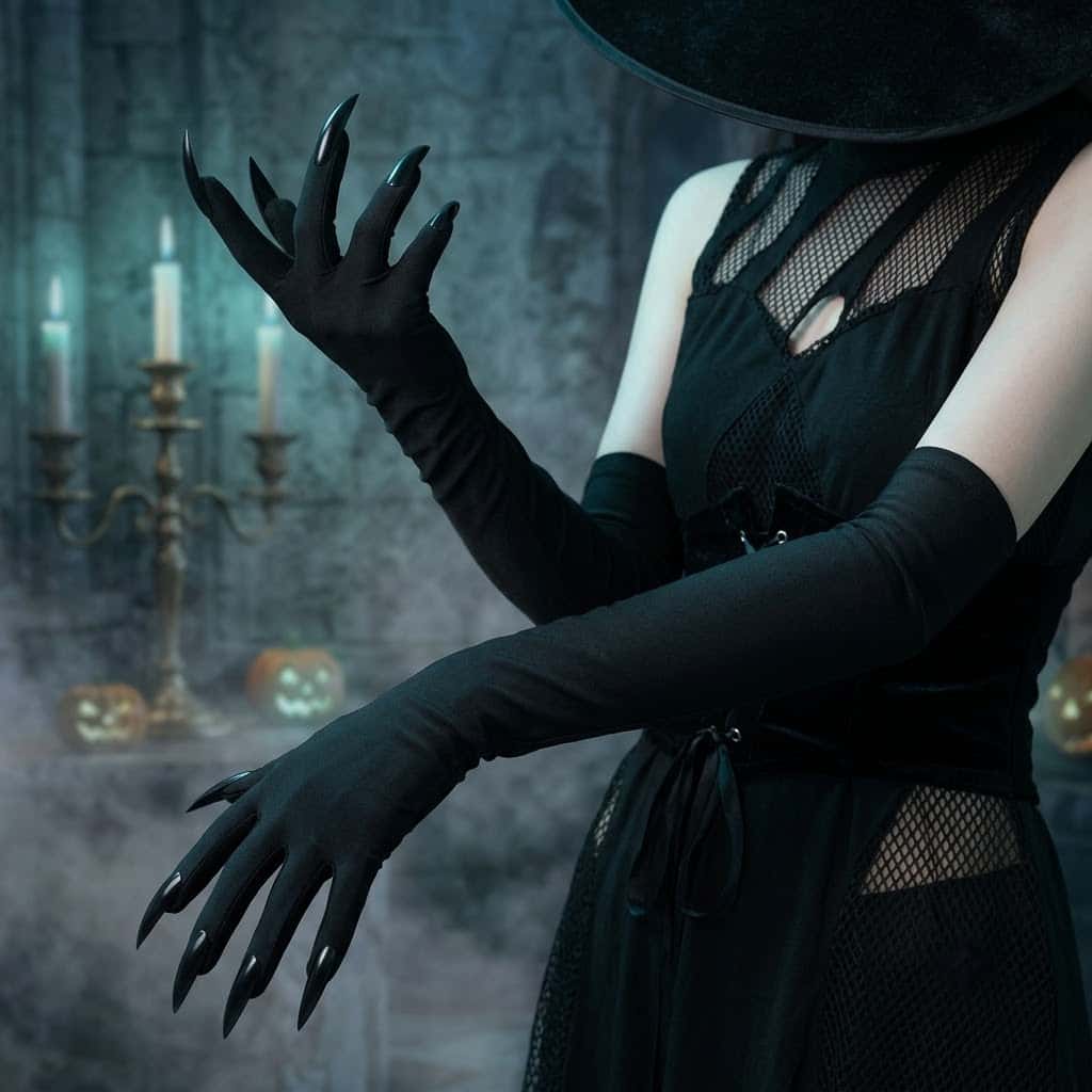 2026 Moon Girl Y2K Gothic Long - Street Fashion Gloves ulasan dan harga