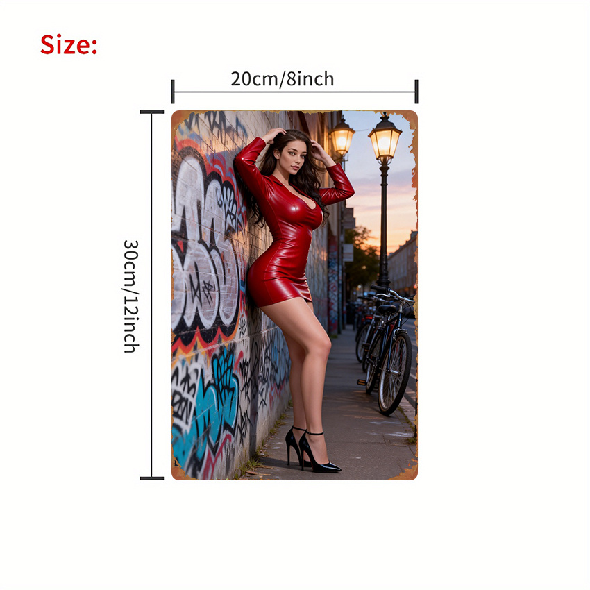 2D Flat Metal Sign - Fashion S - Street Fashion Graffiti ulasan dan harga