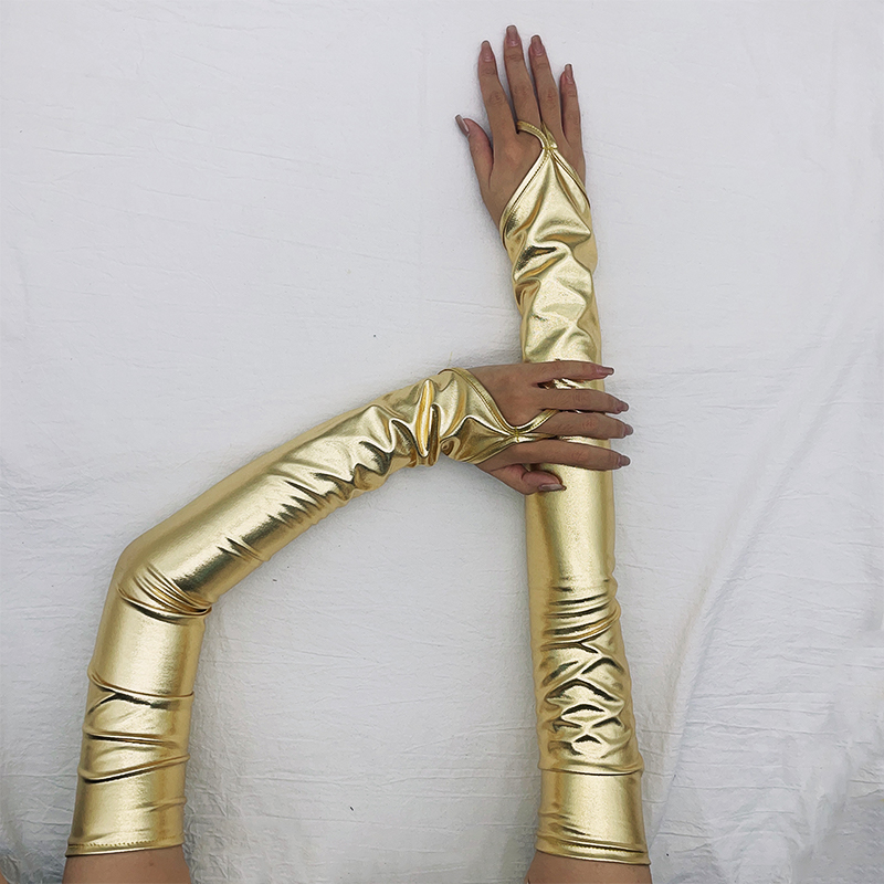 Lacquer Leather Hook Finger Lo - Street Fashion Gloves ulasan dan harga