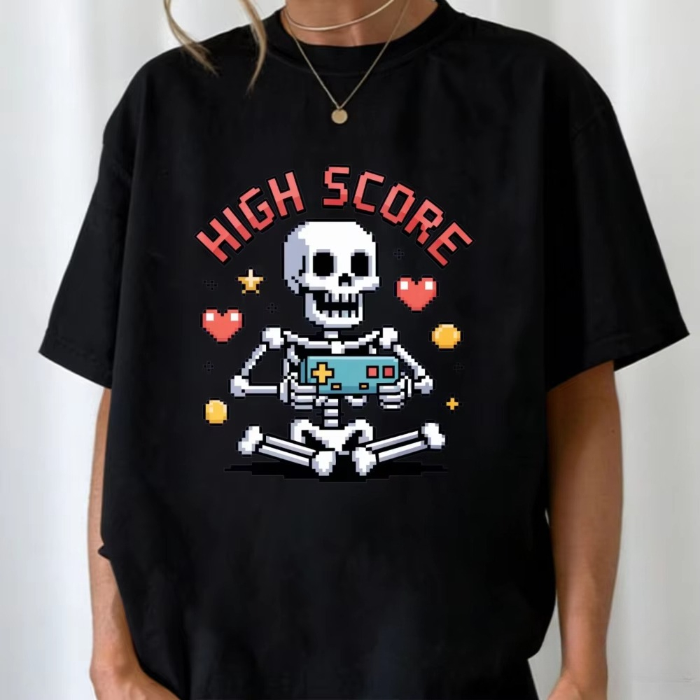 High Score Pixel Skeleton Tee  - Street Fashion Videos ulasan dan harga