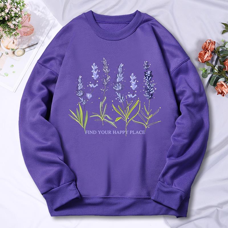 Beautiful Of Lavender Printing - Oversized Crewneck Fleece ulasan dan harga