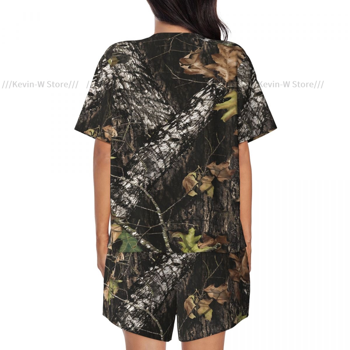 Two piece women's pajama round - Camo Pattern Set ulasan dan harga
