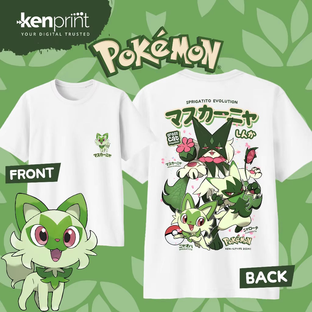 Anime Pokémon Sprigatito Evolu - Street Fashion Evolution ulasan dan harga