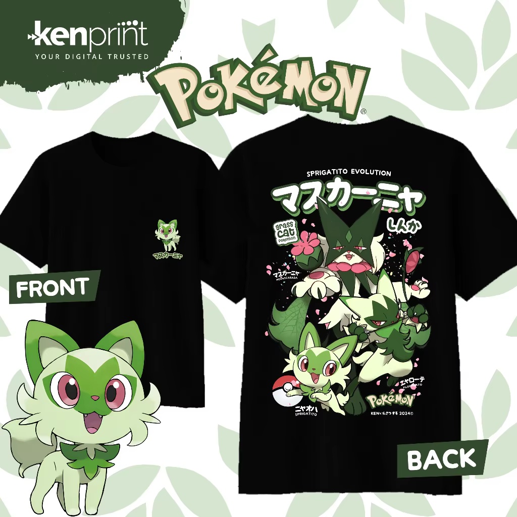Anime Pokémon Sprigatito Evolu - Street Fashion Evolution ulasan dan harga
