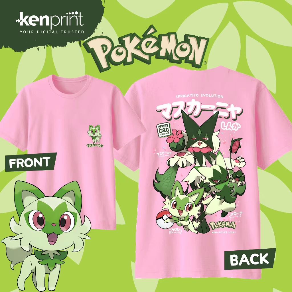 Anime Pokémon Sprigatito Evolu - Street Fashion Evolution ulasan dan harga