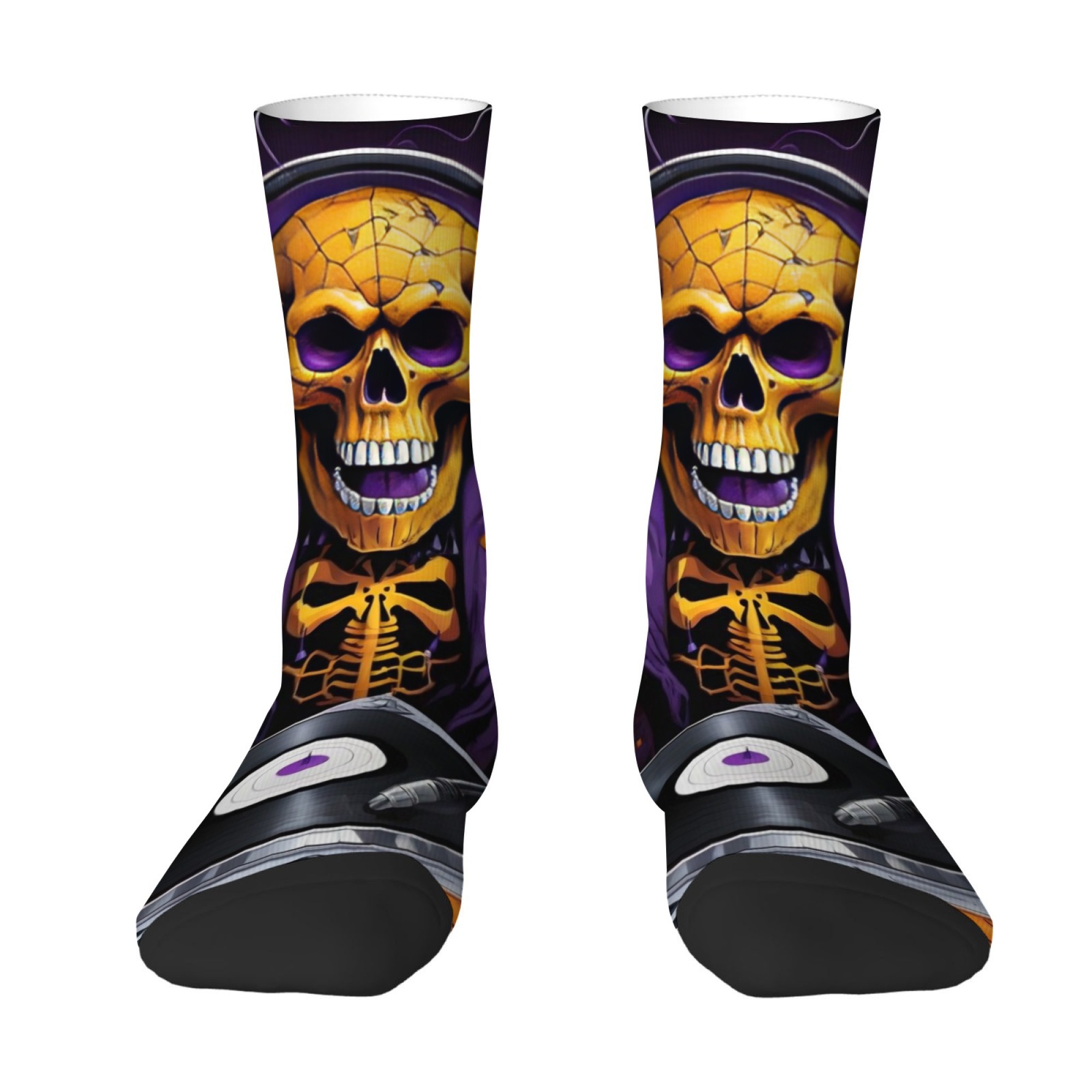 Gothic Skull Print Men's Socks - Quirky Street Fashion ulasan dan harga