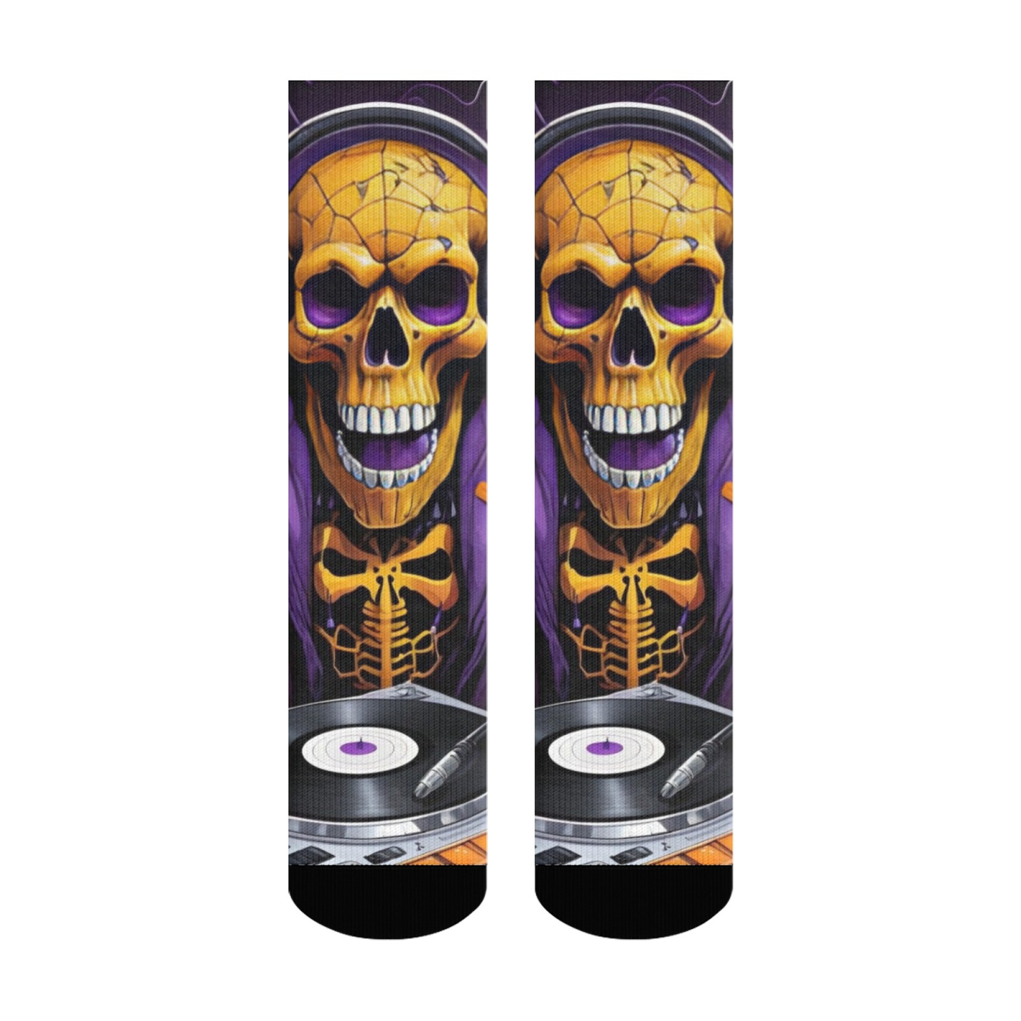Gothic Skull Print Men's Socks - Quirky Street Fashion ulasan dan harga